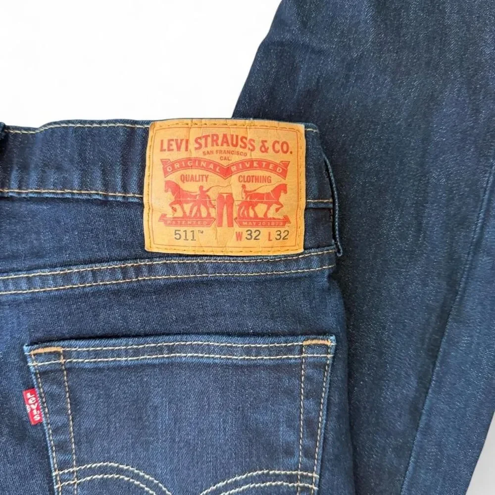 Levi’s 511 Dark Wash Slim Fit Jeans 32x32 Y2K